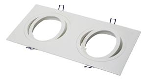 Tronix AR111 armatuur, 2 voudig rechthoekig wit 180mm 355mm 148-035 