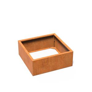 Tuinvoordeel Carrez Connect cortenstaal 100 x 100 x h. 40 cm plantenbak