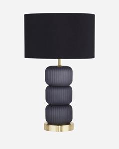 Searchlight Schemerlamp Tablu blauw en goud met zwarte kap EU60441