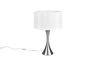 Trio international Moderne schemerlamp Sabia RVS met wit 515700107