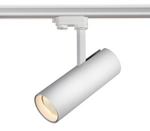 Tronix LED railspot 3 fase 20W 3000K 24 graden stralingshoek dimbaar aluminium wit AC 220-240V