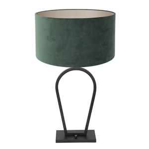 Steinhauer Zwarte schemerlamp Stang met groene velours kap 3509ZW