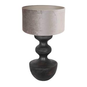 Anne light and home Tischleuchte Lyons II in Silber und Schwarz E27