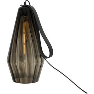 Masterlight Tafellamp zwart Diamond 40cm met smoke glas 4130-05-40-05-23