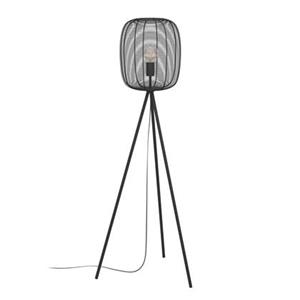 EGLO Rinroe Vloerlamp - E27 - 140,5 cm - Zwart - Staal