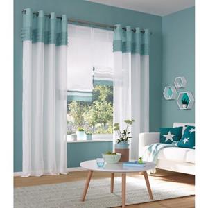 Home affaire Gardine "Gander", (2 St.), Vorhang, Fertiggardine, halbtransparent