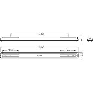 Trilux AragFHE 15 #7596340 LED-lamp voor vochtige ruimte LED 37 W Wit Grijs