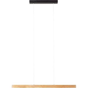 BRILLIANT Lampe, Ainara LED Pendelleuchte 80cm kiefer braun gebeizt/schwarz, 1x LED integriert, 10W LED integriert, (1300lm, 3000K), Holz aus nachhaltiger Waldwirtschaft (FSC)