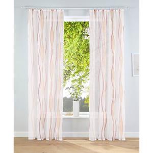 my home Gardine "Dimona", (2 St.), 2er-Set, Transparent, Voile, Polyester, Wellen