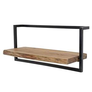 Giga Meubel Wandplank Acaciahout 65cm - Stalen Frame - Wandplank Edge