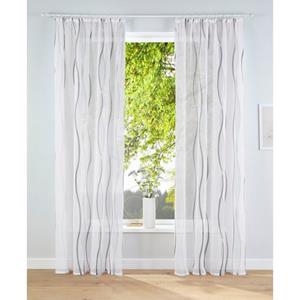 my home Gardine "Dimona", (2 St.), 2er-Set, Transparent, Voile, Polyester, Wellen