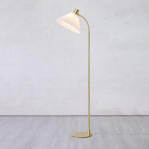 Markslöjd Textiel-vloerlamp Mira, messing
