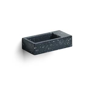 Clou Flush 3 fontein - 36x18cm - rechts - gerecycled PE - heelal zwart CL/03.80031