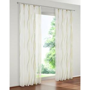 Gardine Dimona, my home, Kräuselband (2 St), transparent, Voile, 2er-Set, Voile, Polyester, Wellen