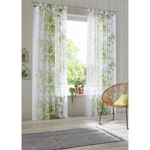 Home affaire Gardine "Ina", (2 St.), 2-er Set, einseitig floral bedruckt, Voile, Blumen
