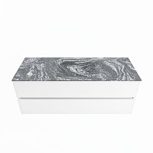 Mondiaz Vica Dlux badmeubel 130cm Talc - Cloud wastafel Lava midden - met 1 kraangat