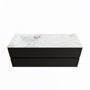 Mondiaz Vica Dlux badmeubel 130cm Urban - Cloud wastafel Frappe links - met 1 kraangat