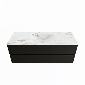 Mondiaz Vica Dlux badmeubel 130cm Urban - Cloud wastafel Frappe midden - met 1 kraangat