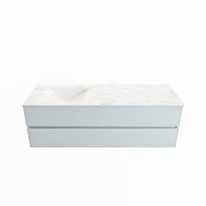 Mondiaz Vica Dlux badmeubel 150cm Clay - Cloud wastafel Ostra links - zonder kraangat