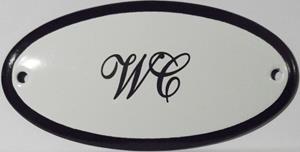Emaigro Deurbord emaille ovaal WC