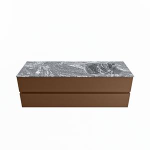 Mondiaz Vica Dlux badmeubel 150cm Rust - Cloud wastafel Lava rechts - zonder kraangat