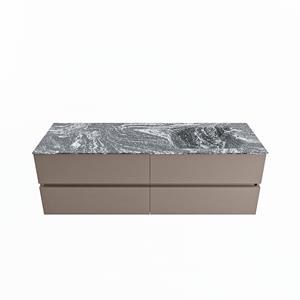 Mondiaz Vica Dlux badmeubel 150cm Smoke - Cloud wastafel Lava rechts - met 1 kraangat