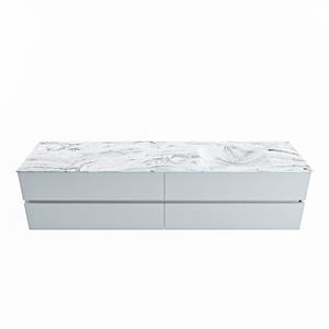 Mondiaz Vica Dlux badmeubel 200cm Clay - Cloud wastafel Glace rechts - met 1 kraangat