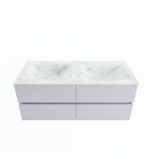 Mondiaz Vica Dlux badmeubel 120cm Cale - Cloud wastafel Opalo dubbel - zonder kraangat