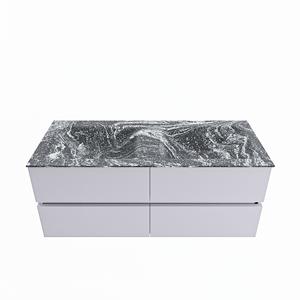 Mondiaz Vica Dlux badmeubel 120cm Cale - Cloud wastafel Lava dubbel - met 2 kraangaten