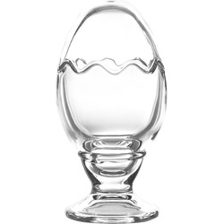 Clayre & Eef Glazen potje Ei Ø 8x16 cm Transparant Glas Rond Potje