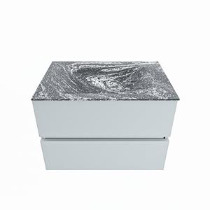 Mondiaz Vica Dlux badmeubel 70cm Clay - Cloud wastafel Lava midden - met 1 kraangat