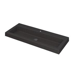 Ink Dock Wastafel Quartz met 1 kraangat - Quartz zwart - 100x40 cm