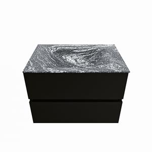 Mondiaz Vica Dlux badmeubel 70cm Urban - Cloud wastafel Lava midden - zonder kraangat