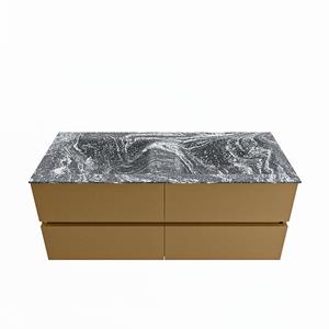 Mondiaz Vica Dlux badmeubel 120cm Oro - Cloud wastafel Lava dubbel - met 2 kraangaten