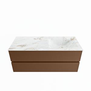 Mondiaz Vica Dlux badmeubel 120cm Rust - Cloud wastafel Frappe rechts - met 1 kraangat