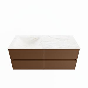 Mondiaz Vica Dlux badmeubel 120cm Rust - Cloud wastafel Ostra links - zonder kraangat