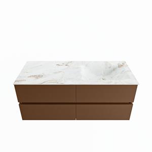 Mondiaz Vica Dlux badmeubel 120cm Rust - Cloud wastafel Frappe rechts - met 1 kraangat