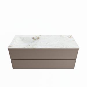 Mondiaz Vica Dlux badmeubel 120cm Smoke - Cloud wastafel Frappe links - zonder kraangat