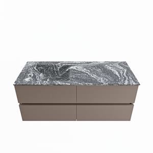 Mondiaz Vica Dlux badmeubel 120cm Smoke - Cloud wastafel Lava links - met 1 kraangat