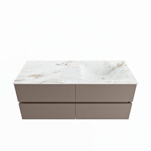 Mondiaz Vica Dlux badmeubel 120cm Smoke - Cloud wastafel Frappe rechts - zonder kraangat
