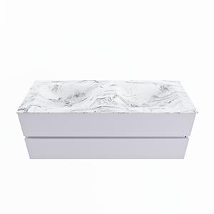 Mondiaz Vica Dlux badmeubel 130cm Cale - Cloud wastafel Glace dubbel - zonder kraangat