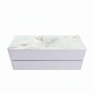 Mondiaz Vica Dlux badmeubel 130cm Cale - Cloud wastafel Frappe midden - zonder kraangat