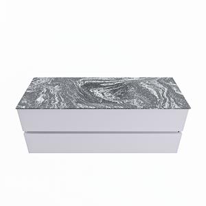 Mondiaz Vica Dlux badmeubel 130cm Cale - Cloud wastafel Lava midden - zonder kraangat