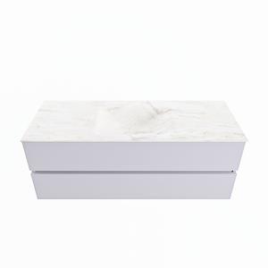 Mondiaz Vica Dlux badmeubel 130cm Cale - Cloud wastafel Ostra midden - zonder kraangat