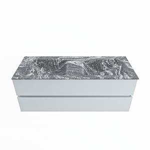 Mondiaz Vica Dlux badmeubel 130cm Clay - Cloud wastafel Lava dubbel - met 2 kraangaten