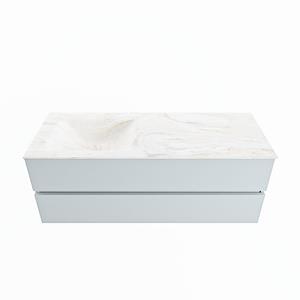 Mondiaz Vica Dlux badmeubel 130cm Clay - Cloud wastafel Ostra links - zonder kraangat
