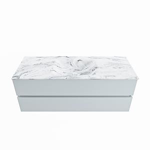 Mondiaz Vica Dlux badmeubel 130cm Clay - Cloud wastafel Glace midden - zonder kraangat