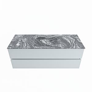 Mondiaz Vica Dlux badmeubel 130cm Clay - Cloud wastafel Lava midden - zonder kraangat