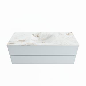 Mondiaz Vica Dlux badmeubel 130cm Clay - Cloud wastafel Frappe midden - met 1 kraangat
