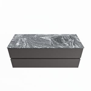Mondiaz Vica Dlux badmeubel 130cm Dark grey - Cloud wastafel Lava rechts - met 1 kraangat